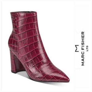 Gorgeous Marc Fisher LTD Croc Embossed Booties
